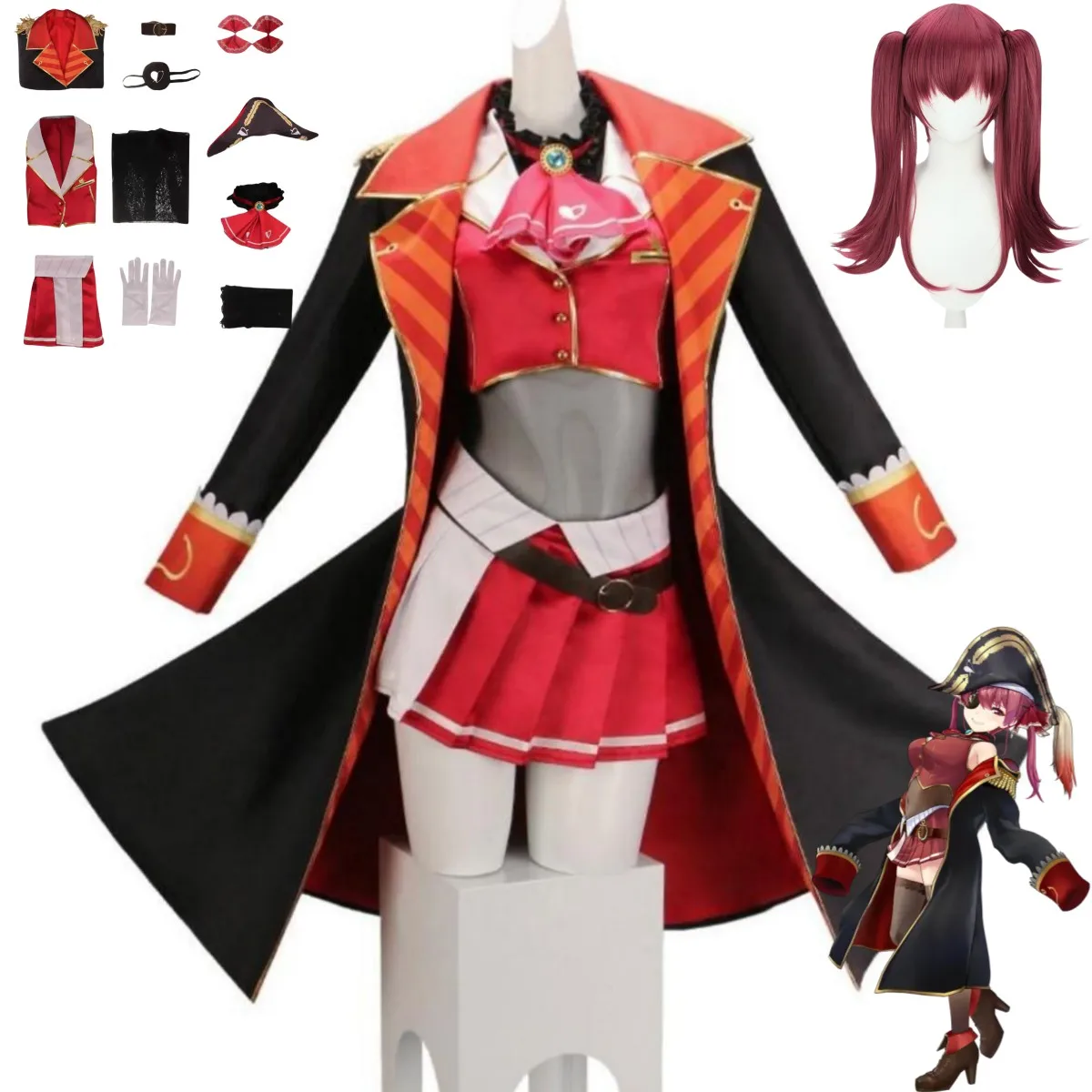 Anime Cosplay Youtuber - Kostum Cosplay YouTuber Virtual Houshou Marine