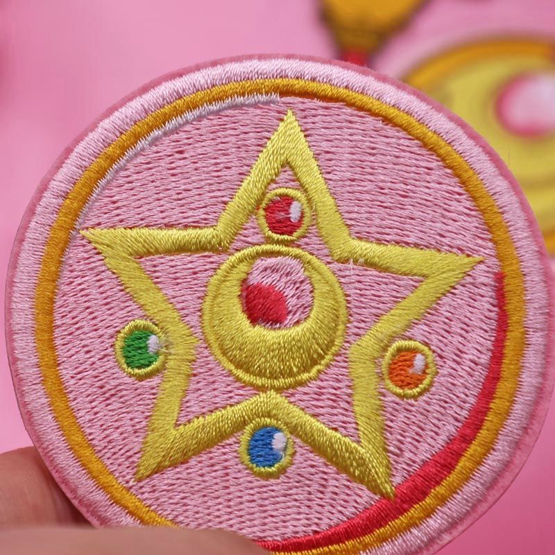 Sailor Moon Wand - Stiker Perekat Diri Bordir Tongkat Sihir