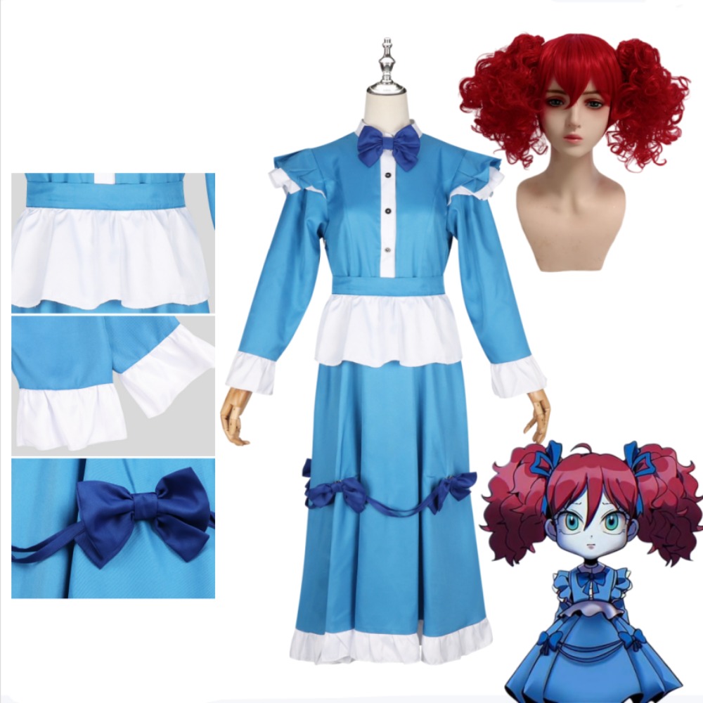 Anime Cosplay With Red Hair - Kostum Cosplay Rambut Merah Poppy Set