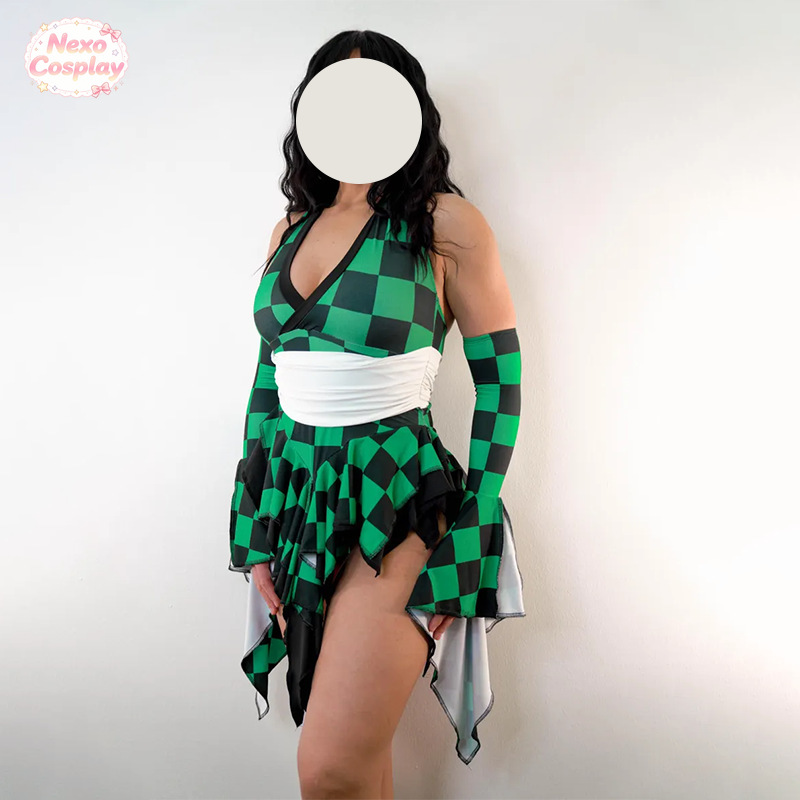 Anime Cosplay One Piece - Kostum Cosplay Baju Renang Tanjiro Kamado