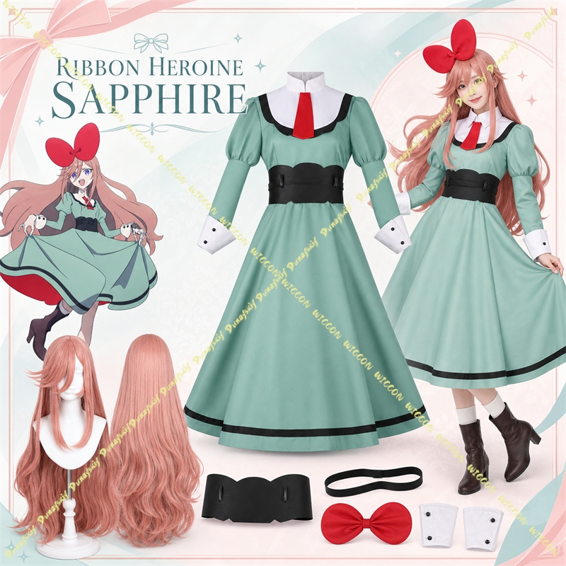 Anime Cosplay Outfits Female - Kostum Cosplay Ribbon Hero Sapphire, Pakaian