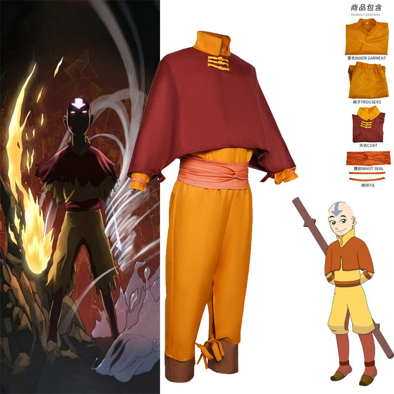Cosplay Avatar Anime - Kostum Cosplay Anime Aang Edisi 2024