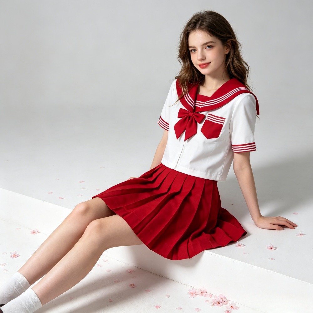 Cosplay Anime Basic - Seragam Sekolah Dasar Baru Jepang Merah