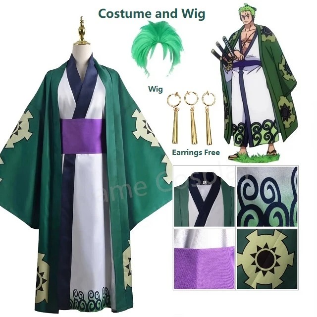 Anime Cosplay One Piece - Seragam Kostum Anime Cosplay Kimono Roronoa