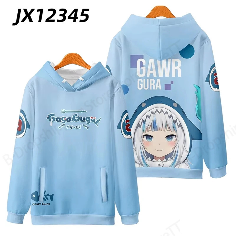 Cosplay Anime Basic - Gawr Gura Anime Cosplay Hoodie Cetak