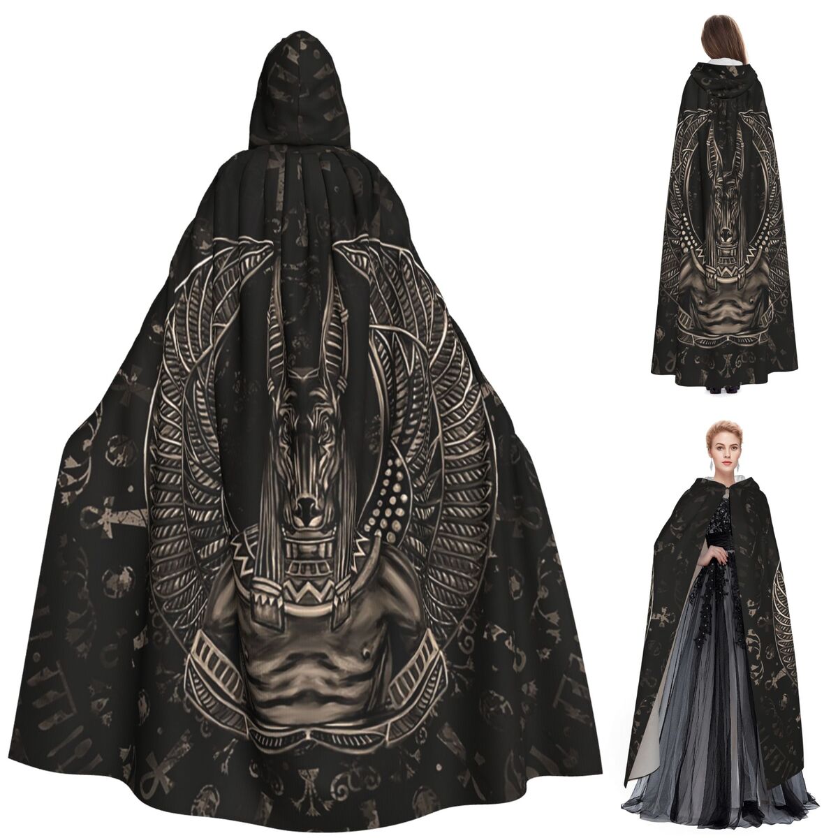 Anubis Dewa Mesir Sepia Jubah  - Egypt Cosplay Anime ulasan dan harga