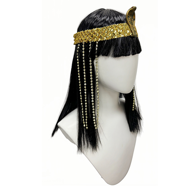 Wig Sintetis Lurus Hitam Rumba - Egypt Cosplay Anime ulasan dan harga