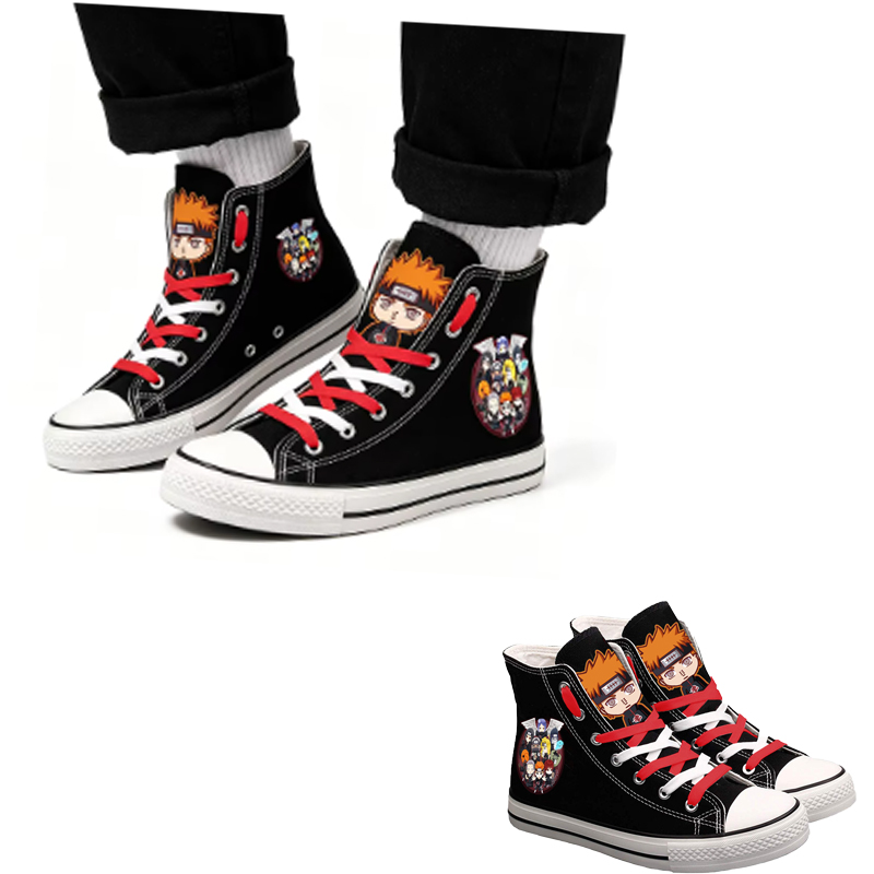 Sepatu Kanvas High-Top Naruto  - Anime Cosplay Ideas Girl ulasan dan harga