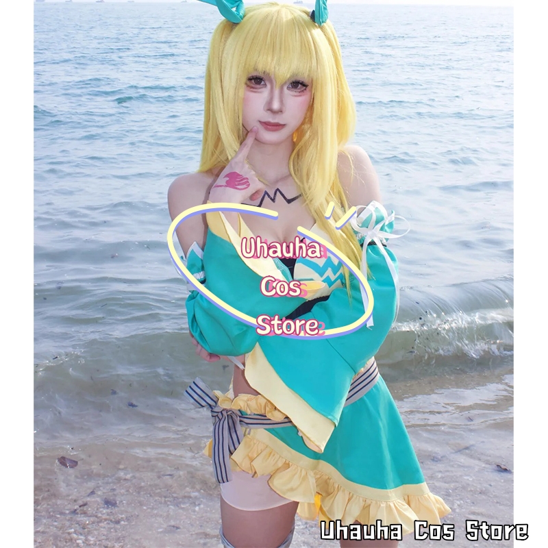 Kostum Cosplay Anime Lucy Hear - Anime Cosplay Outfits Female ulasan dan harga