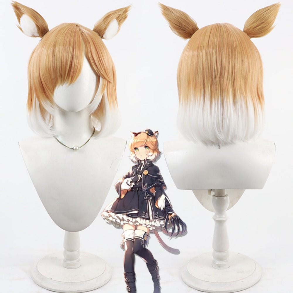 Wig Cosplay Arknights Mousse,  - Anime Cosplay Realistic ulasan dan harga