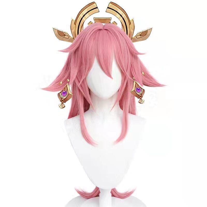 Wig Cosplay Genshin Impact Yae - Anime Cosplay Realistic ulasan dan harga