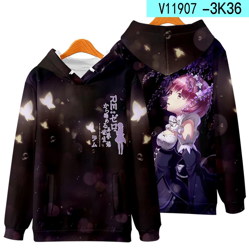 Hoodie Cosplay 3D Re Zero Anim - Cosplay Anime Basic ulasan dan harga