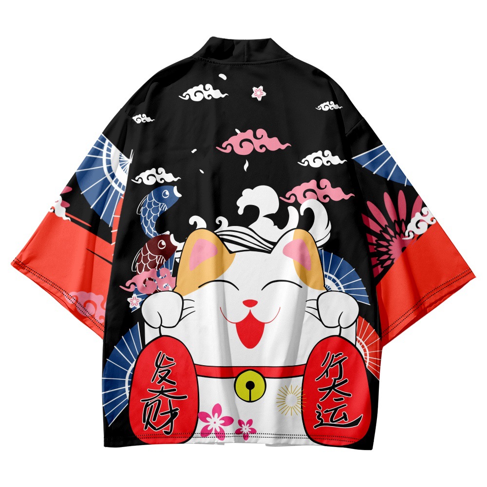 Yukata Cosplay Kucing Cetak Ca - Asian Cosplay Anime ulasan dan harga