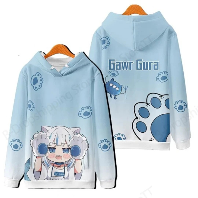 Gawr Gura Anime Cosplay Hoodie - Cosplay Anime Basic ulasan dan harga