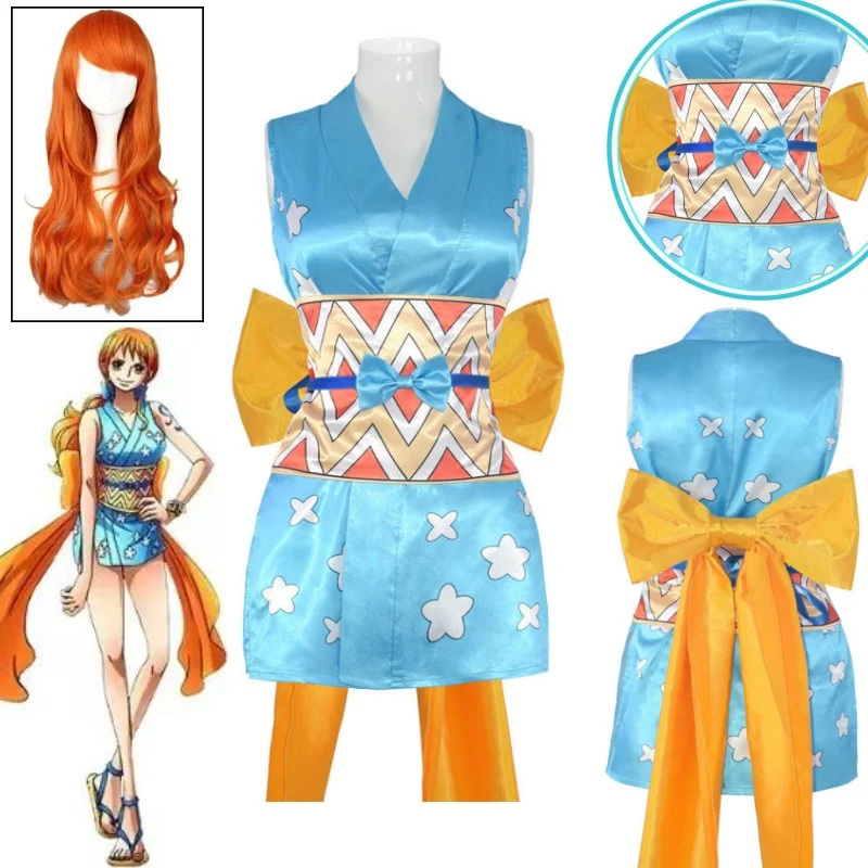 Kostum Cosplay Nami Wig Pakaia - Anime Cosplay One Piece ulasan dan harga